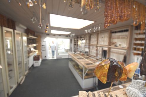 Our amber cutting workshop “Rav-Værkstedet”
